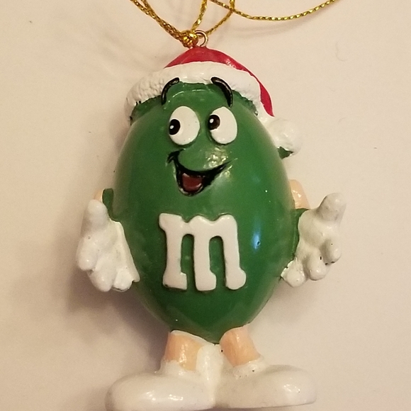 None Other - VGUC VTG Green Peanut M&M Christmas Ornament